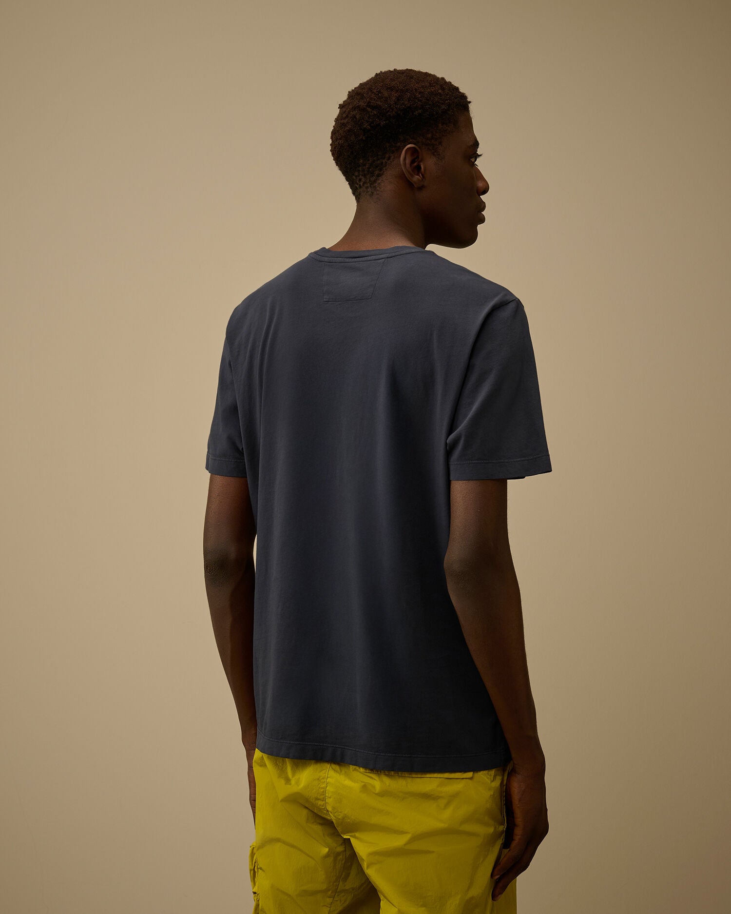 24/1 Jersey Short Sleeve Logo Label T-Shirt, MIDNIGHT NAVY - BLUE