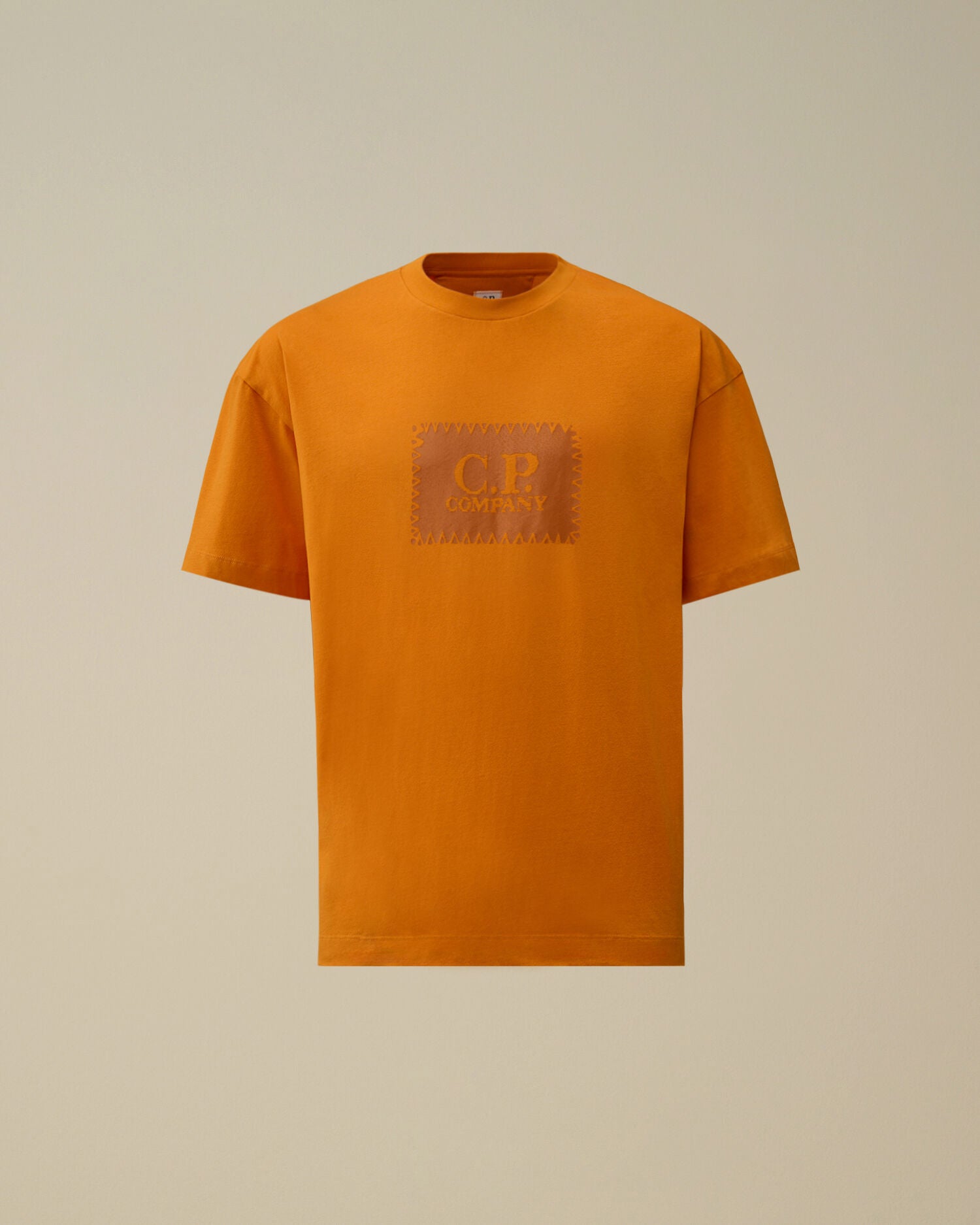 Jersey 30/1 Short Sleeve Logo Label T-Shirt, DESERT SUN - ORANGE