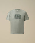Jersey 30/1 Short Sleeve Logo Label T-Shirt, SILVER BLUE