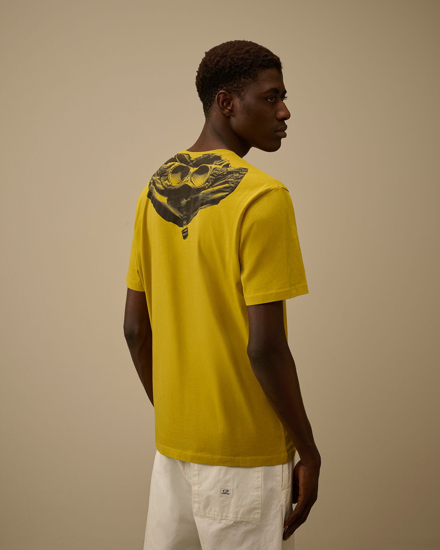 30/1 Jersey Short Sleeve Goggle T-Shirt, ANTIQUE MOSS -YELLOW