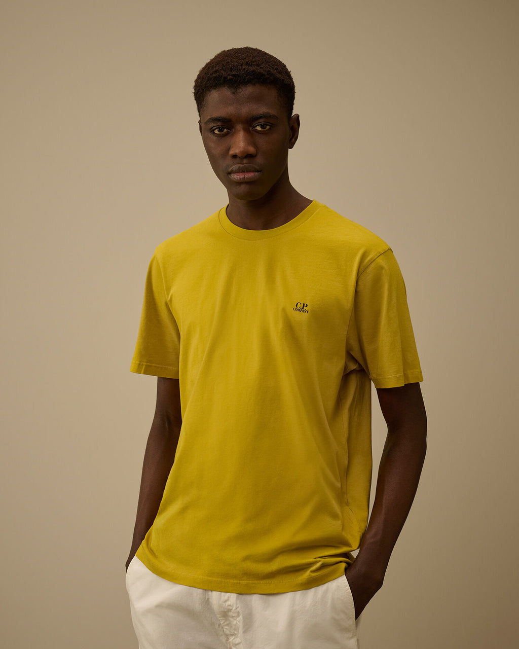 30/1 Jersey Short Sleeve Goggle T-Shirt, ANTIQUE MOSS -YELLOW