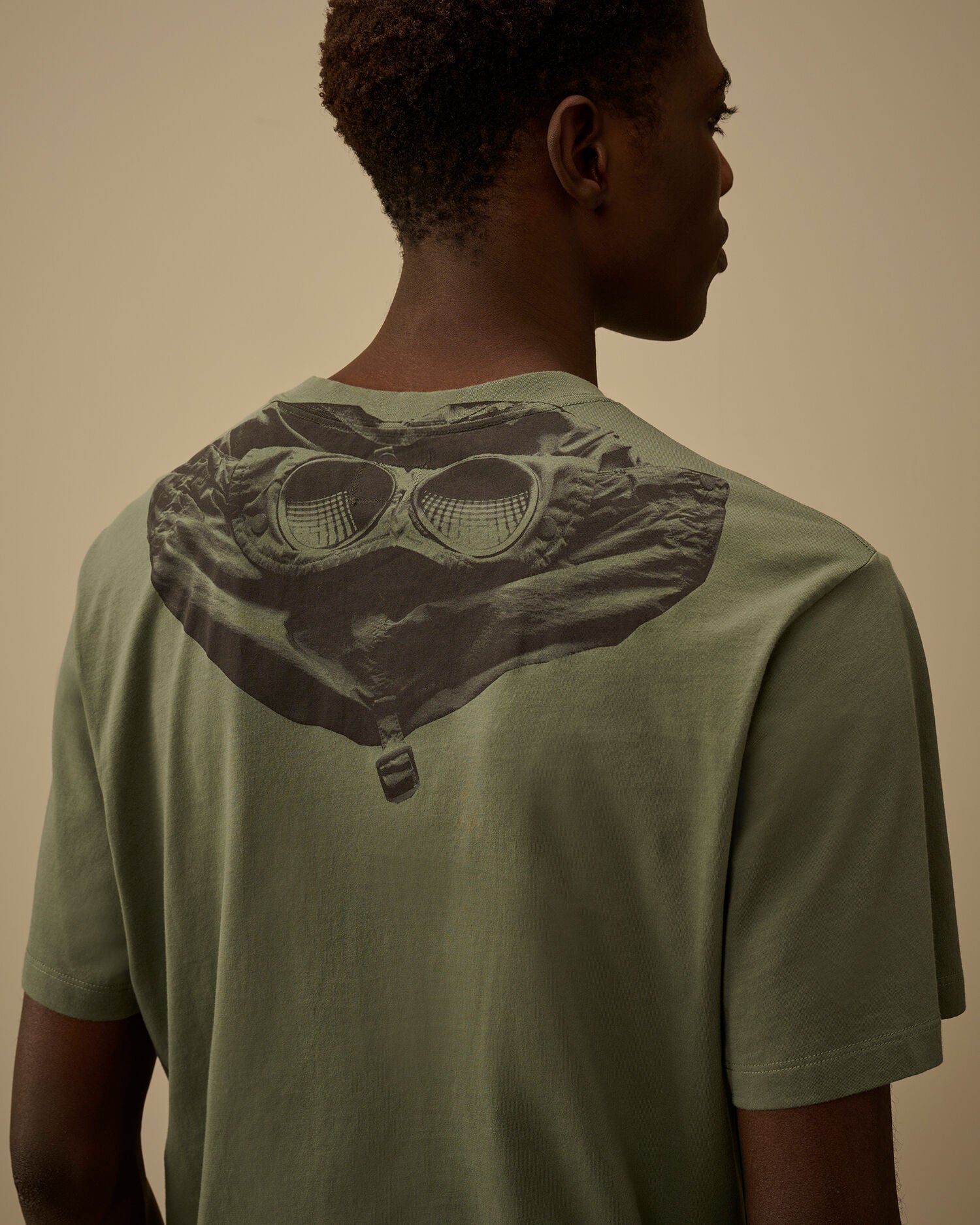 30/1 Jersey Short Sleeve Goggle T-Shirt, LAUREL WREATH - GREEN