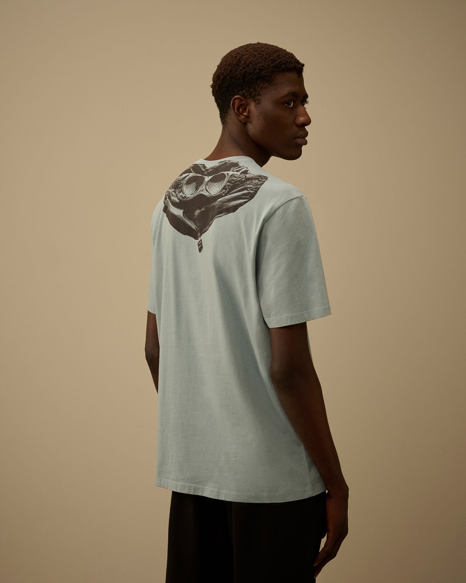 30/1 Jersey Short Sleeve Goggle T-Shirt, SILVER BLUE