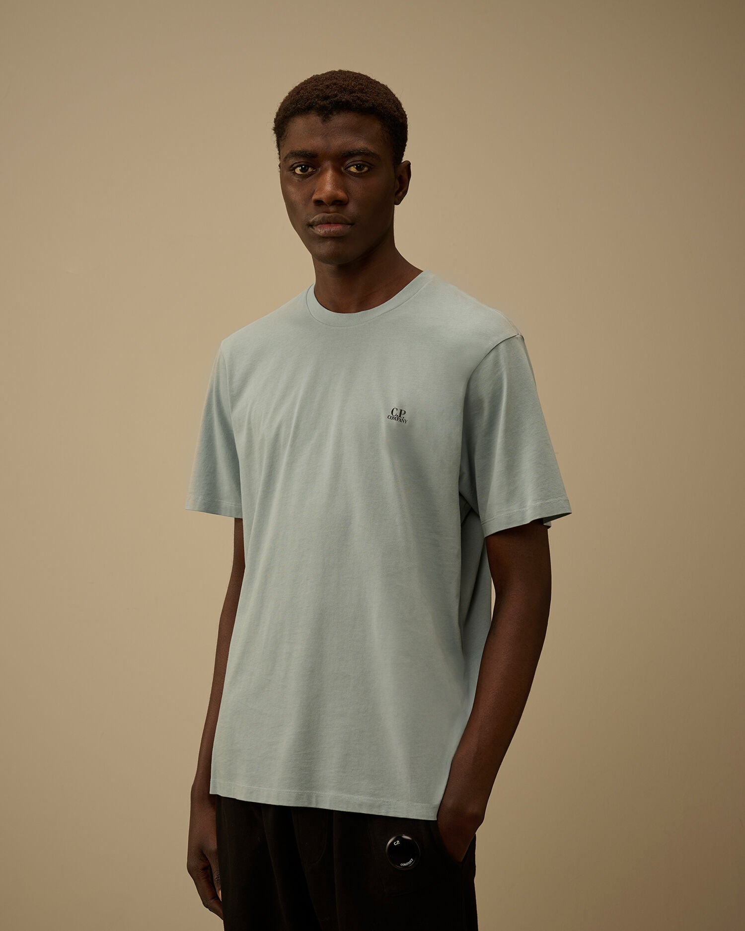 30/1 Jersey Short Sleeve Goggle T-Shirt, SILVER BLUE
