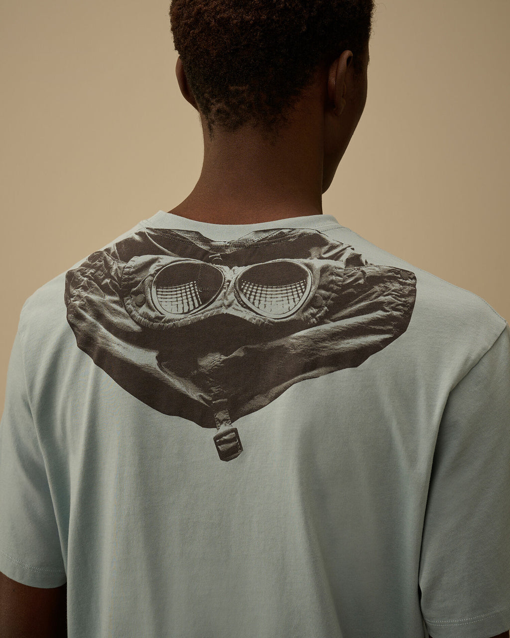 30/1 Jersey Short Sleeve Goggle T-Shirt, SILVER BLUE