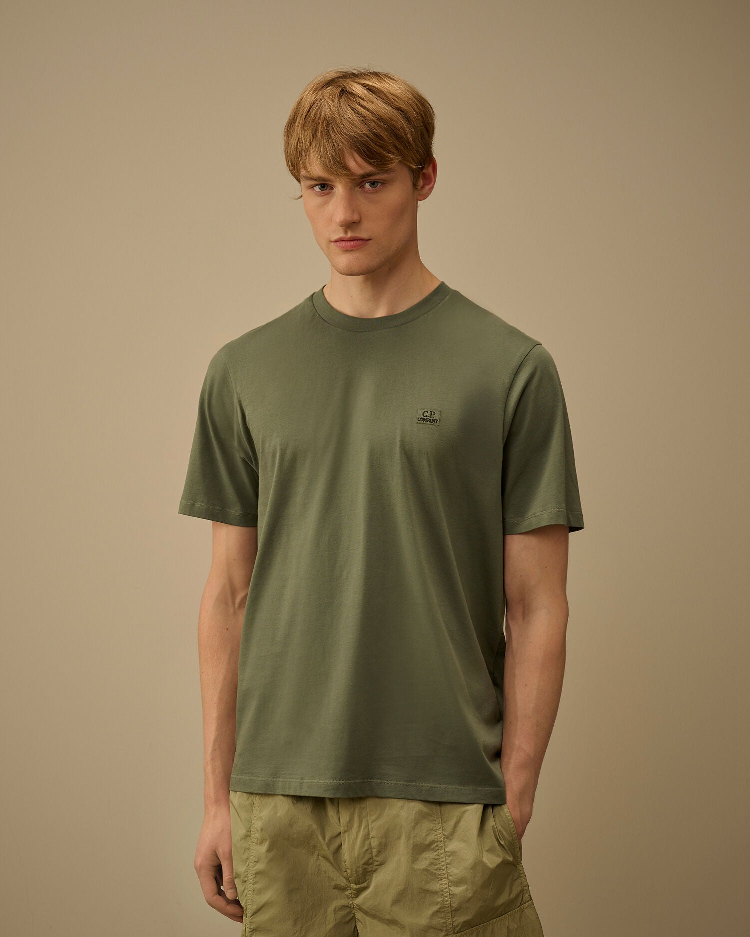 30/1 Jersey Short Sleeve Logo Patch T-Shirt, LAUREL WREATH - GREEN