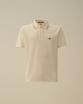 Stretch Piquet Short Sleeve Logo Polo, GAUZE WHITE