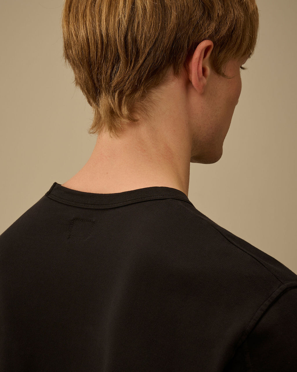 Light Fleece Crewneck Sweatshirt, BLACK