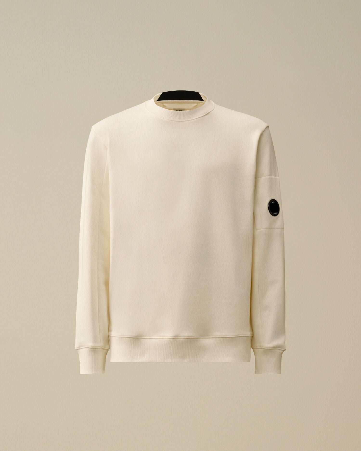 Diagonal Raised Fleece Crewneck Lens Sweatshirt, GAUZE WHITE