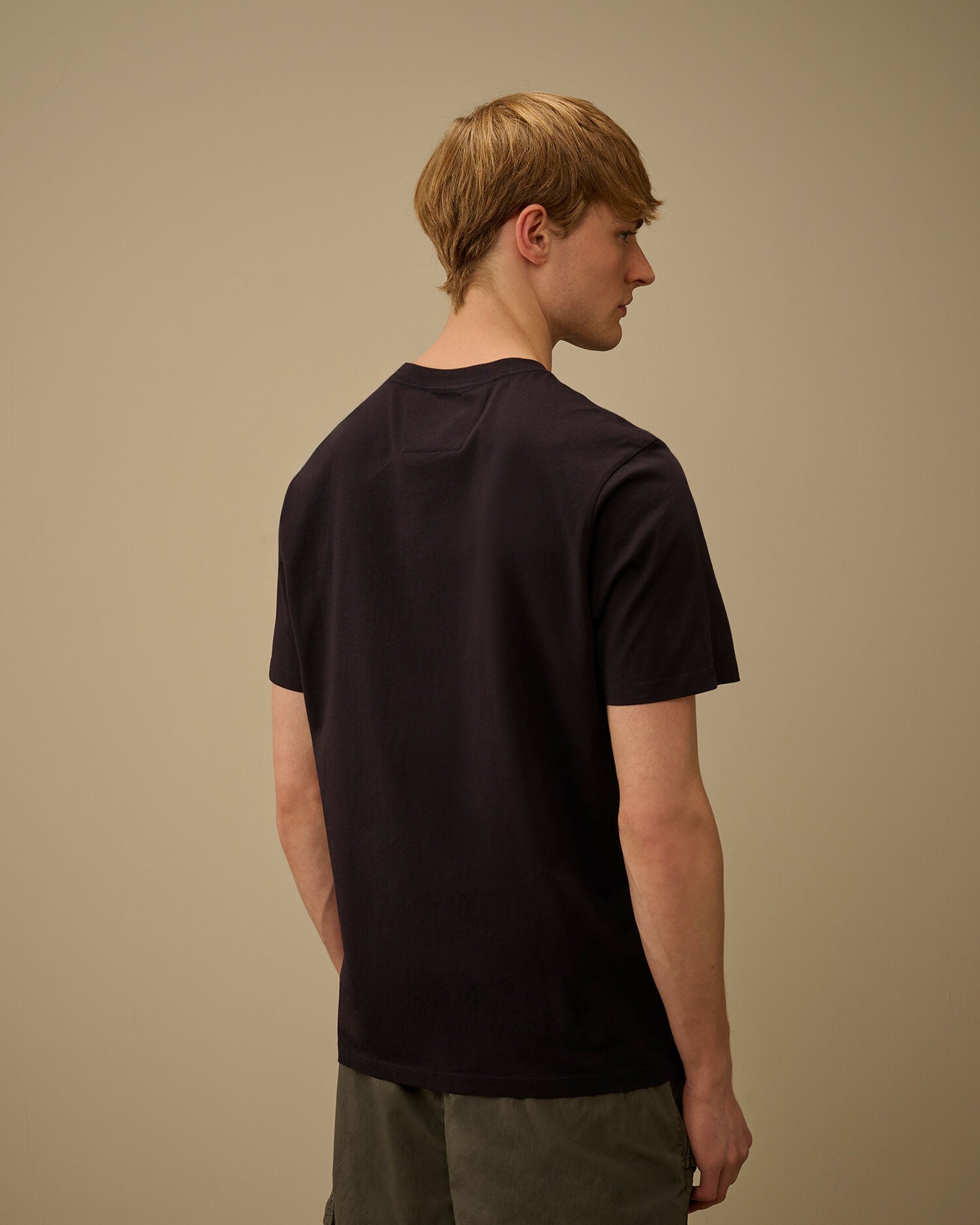 Jersey 30/1 Short Sleeve Logo Label T-Shirt, TOTAL ECLIPSE - BLUE