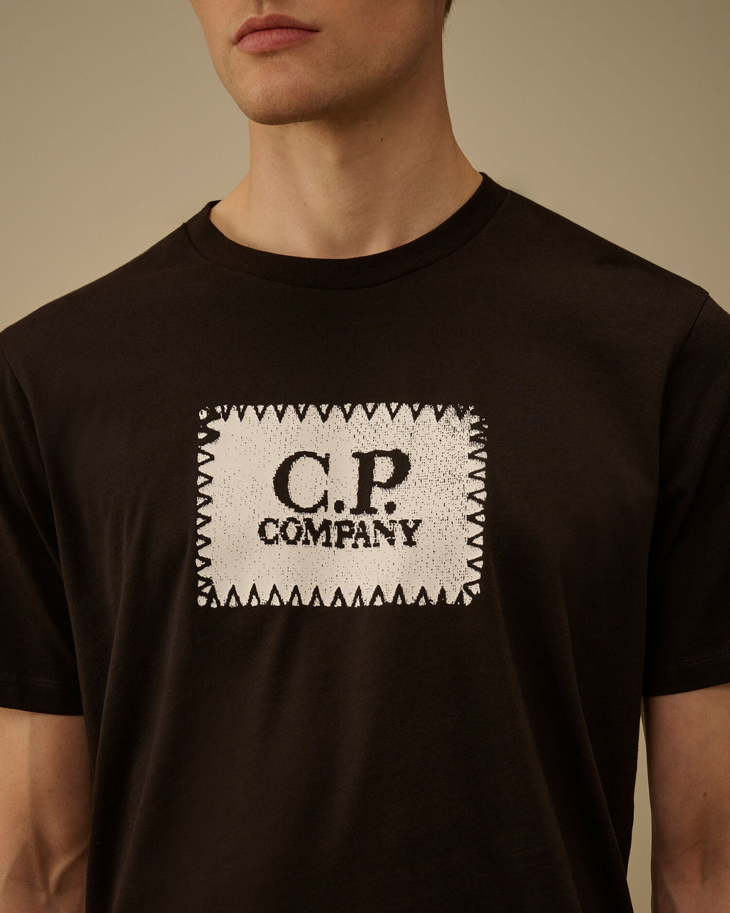 Jersey 30/1 Short Sleeve Logo Label T-Shirt, BLACK