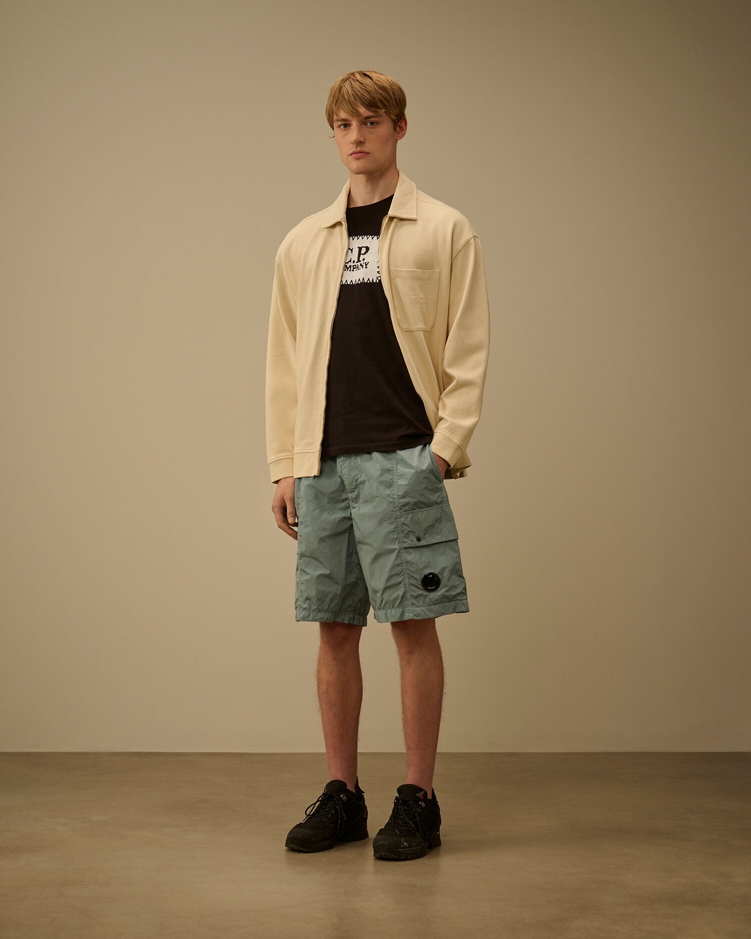 Jersey 30/1 Short Sleeve Logo Label T-Shirt, BLACK