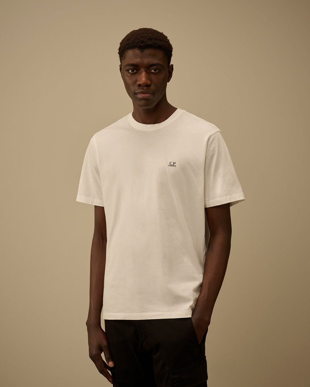 30/1 Jersey Short Sleeve Goggle T-Shirt, GAUZE WHITE