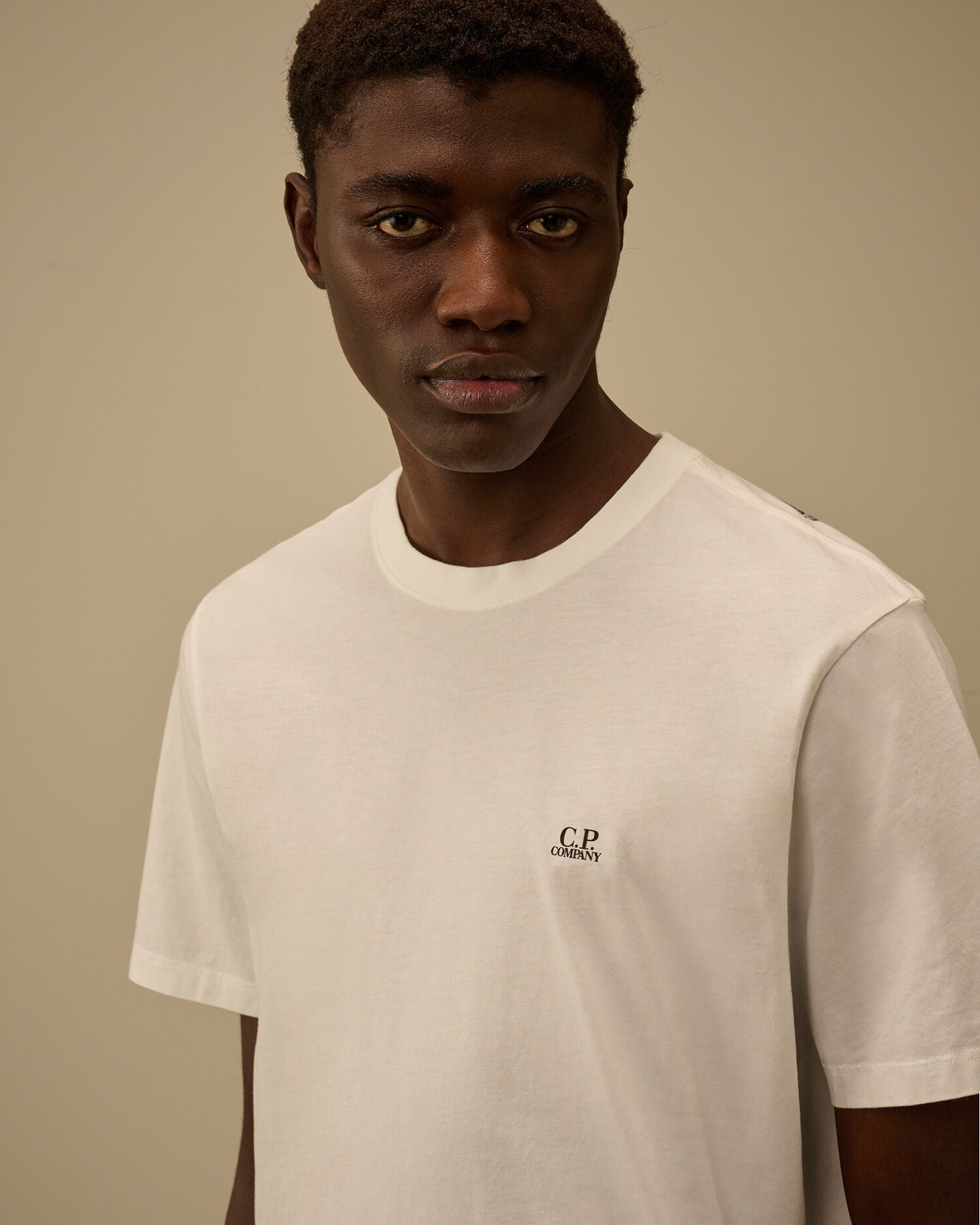 30/1 Jersey Short Sleeve Goggle T-Shirt, GAUZE WHITE