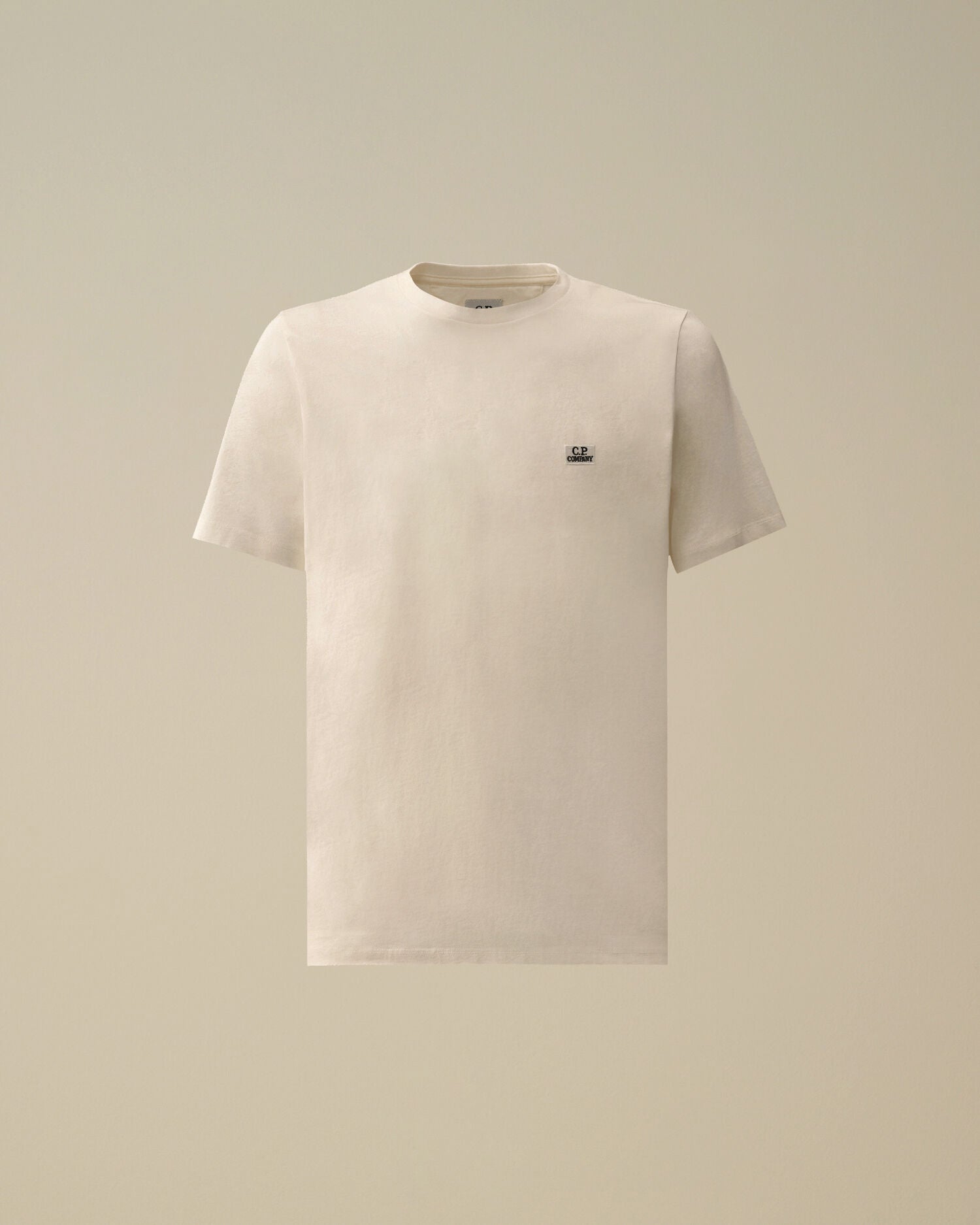 30/1 Jersey Short Sleeve Logo Patch T-Shirt, GAUZE WHITE