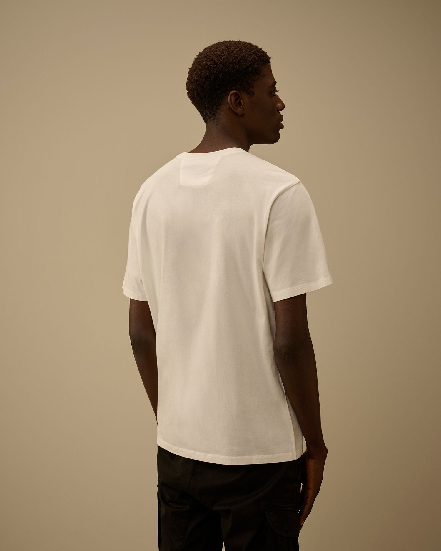 30/1 Jersey Short Sleeve Logo Patch T-Shirt, GAUZE WHITE