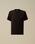 30/1 Jersey Short Sleeve Logo Patch T-Shirt, BLACK